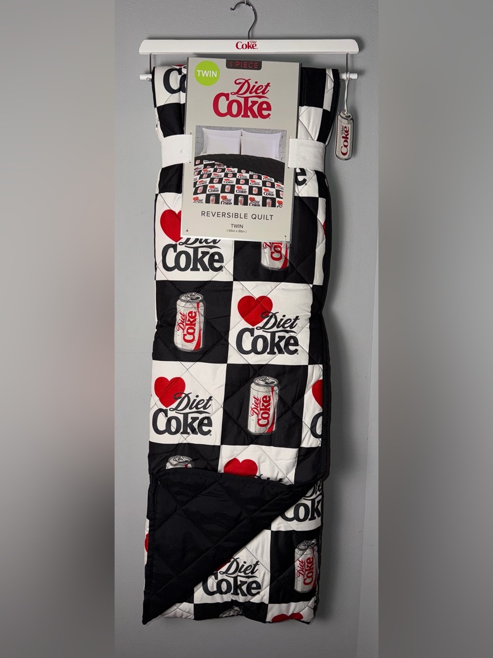 Coca-Cola Diet Coke Twin Quilt - Black, White & Red